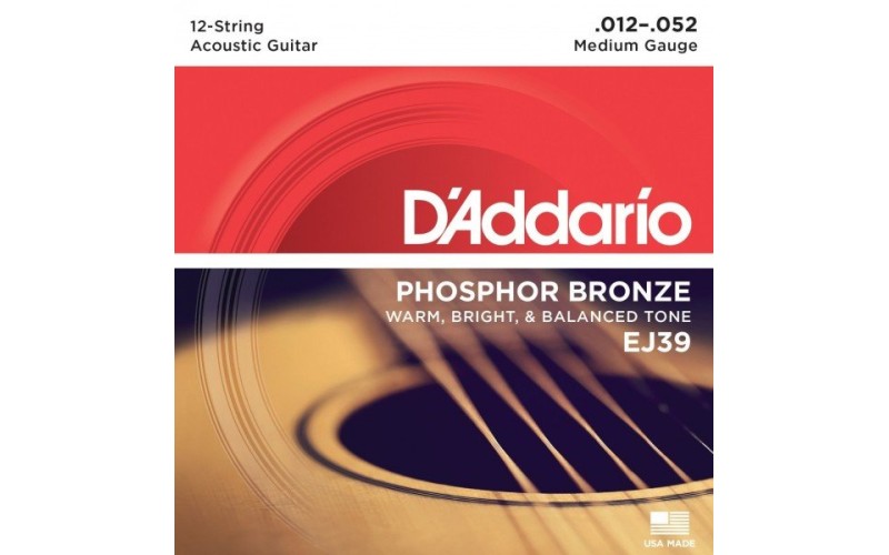 D'ADDARIO EJ39 - струны для 12-струнной гитары